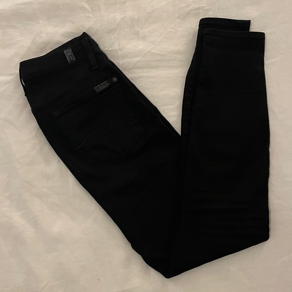 7 FOR ALL MANKIND High Waist Ankle Gwenevere Skinny Jean (in Ink) - Picture 1 of 6
